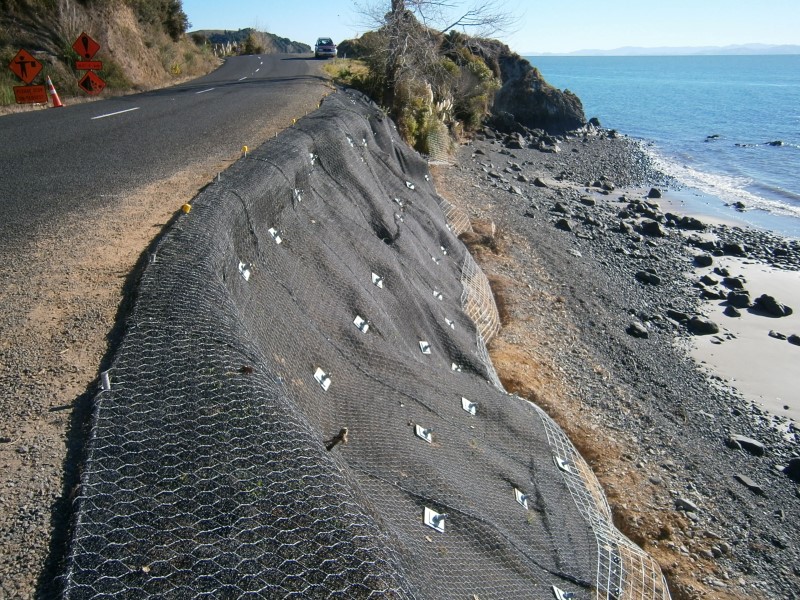 Rockfall Matting With Rock Bolts