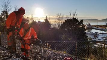 Installation Of Temporary Anchorages For Abseil Access To Rail Undeslip Adjacent To Track