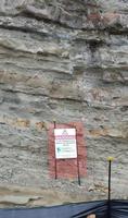 Warning Signage And Sediment Controls At The Base Of The Cliff