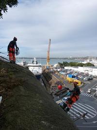 Mobilisation of rope access drill rig